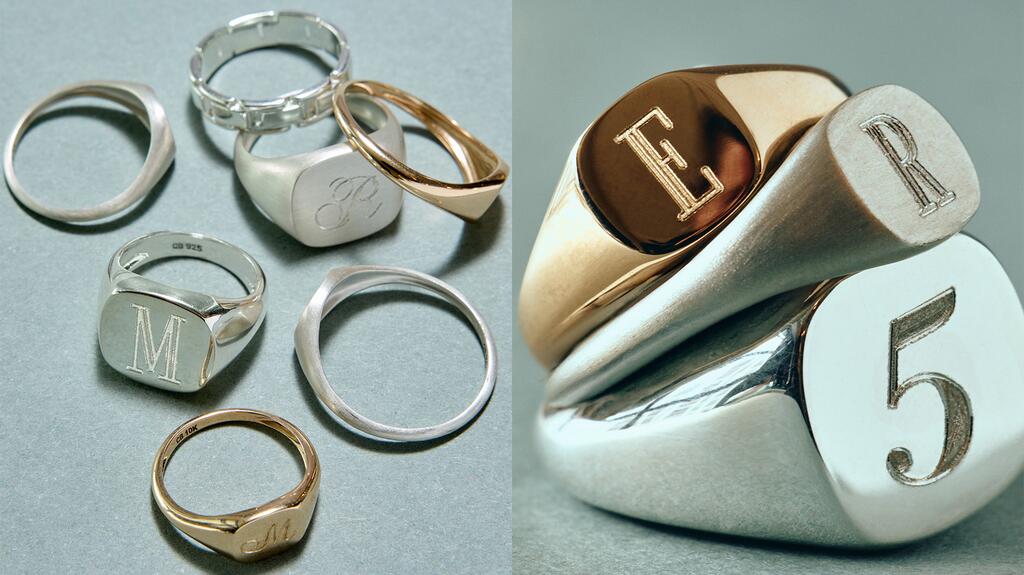 Catbird Men’s Collection Watch Ring, Diver Signet Ring, Century ID Chain Ring