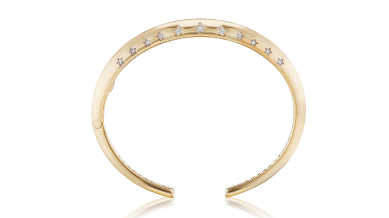 The “Stelle” cuff in 18-karat yellow gold with diamonds ($5,900)