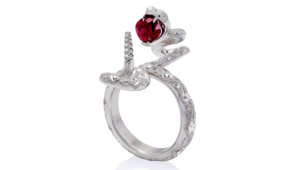 Folium Serpentis Statement Ring