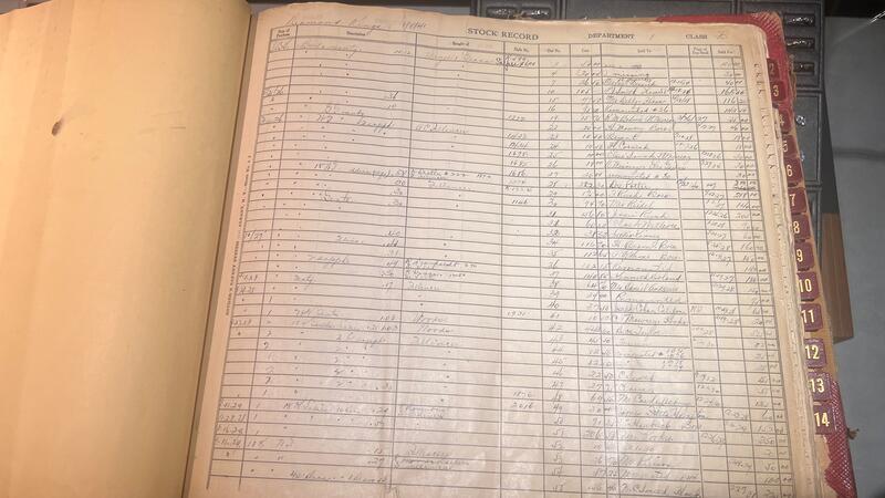 Fliegauf Jewelers first sales ledger