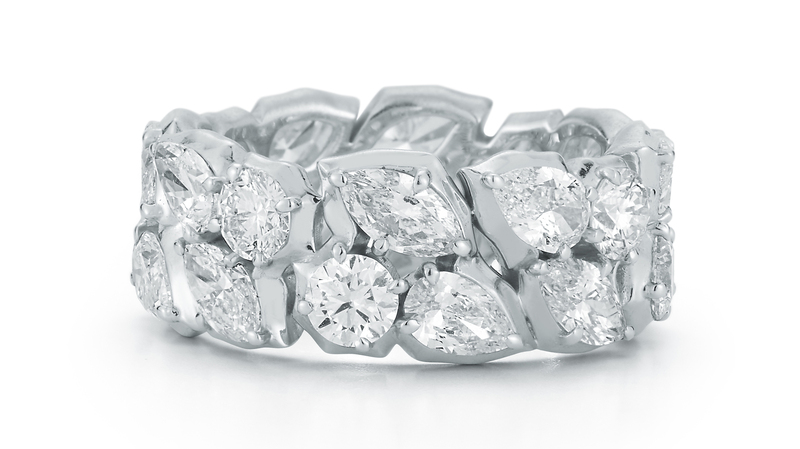 The Poppy Eternity Band in 18-karat white gold and 4.56 carats of diamonds ($22,000)