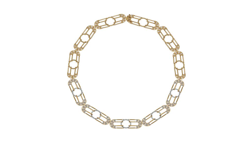 Kavant & Sharart “Twist Kaleidoscope X Diamond Necklace” in 18-karat yellow gold with 2.07 carats of diamonds