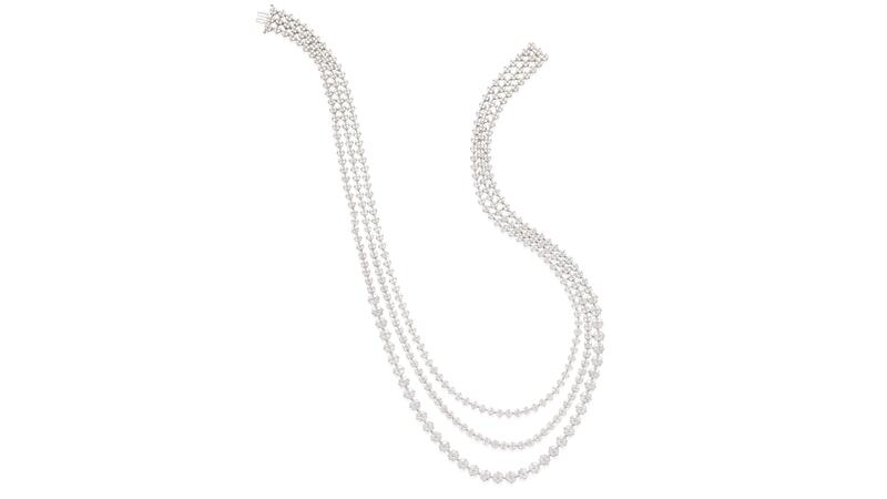 Senator Dianne Feinstein’s white gold and diamond necklace Bonhams auction