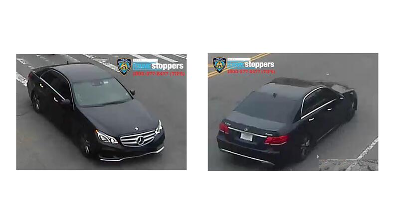 The robbers fled in this vehicle, described as a black Mercedes sedan.