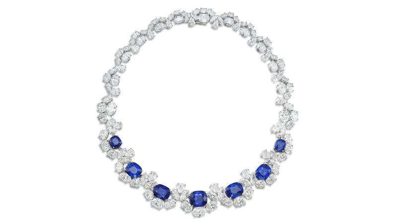 David Morris sapphire and diamond necklace