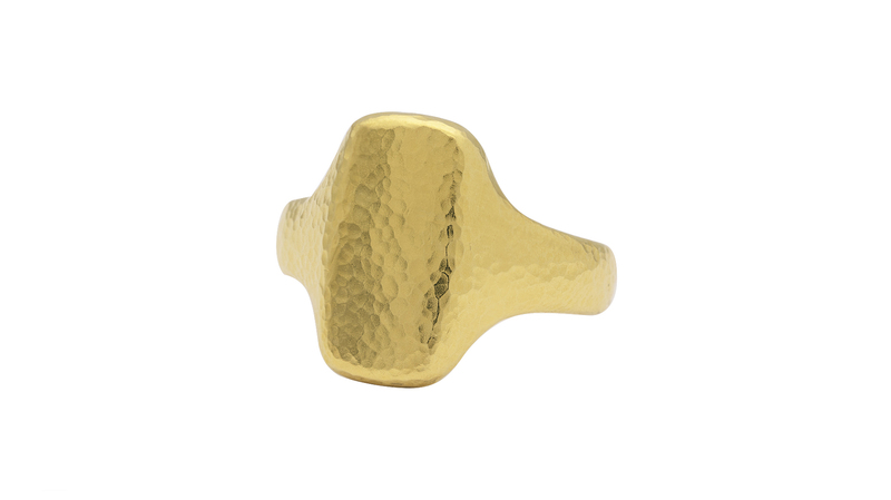 Rectangle signet ring in 22-karat gold ($5,690)