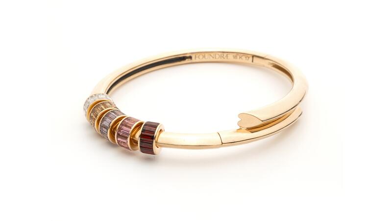 Foundrae Love Multi Heart Beat Strong Heart Bangle