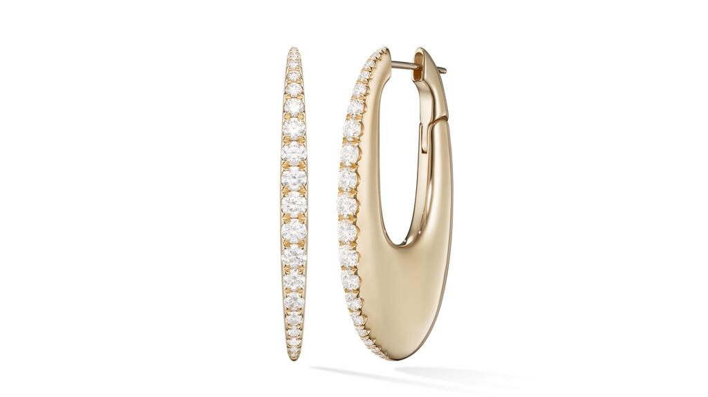 Melissa Kaye 18-karat gold and diamond “Lulu” hoop earrings