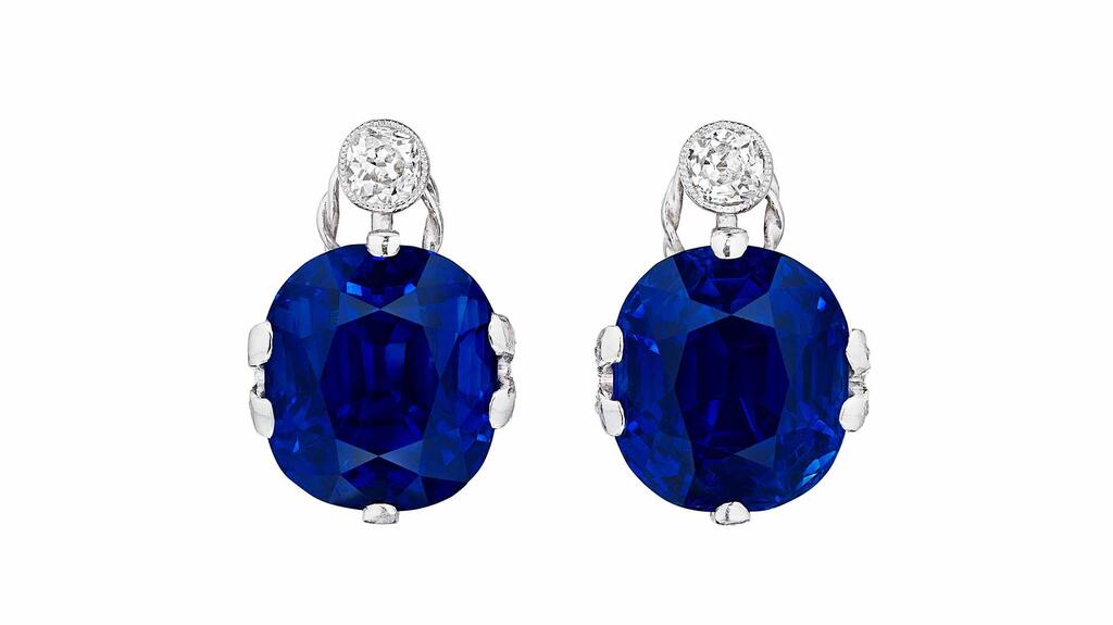 antique sapphire earrings Christies