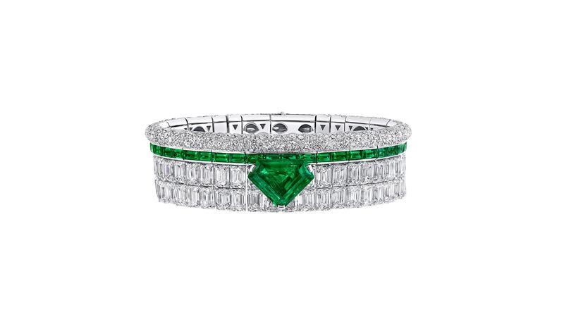 Graff Emerald and Diamond Bangle