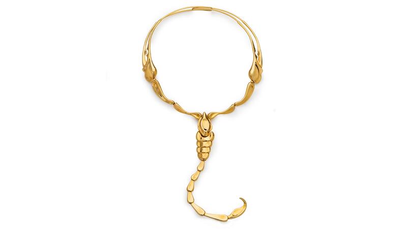 Elsa Peretti’s gold “Scorpion” necklace circa 1979 from the collection of Kimberly Klosterman. (Image credit: Tony Walsh, Image courtesy of Cincinnati Art Museum) The Modern Guide to Vintage Jewelry Elsa Peretti Scorpion Necklace