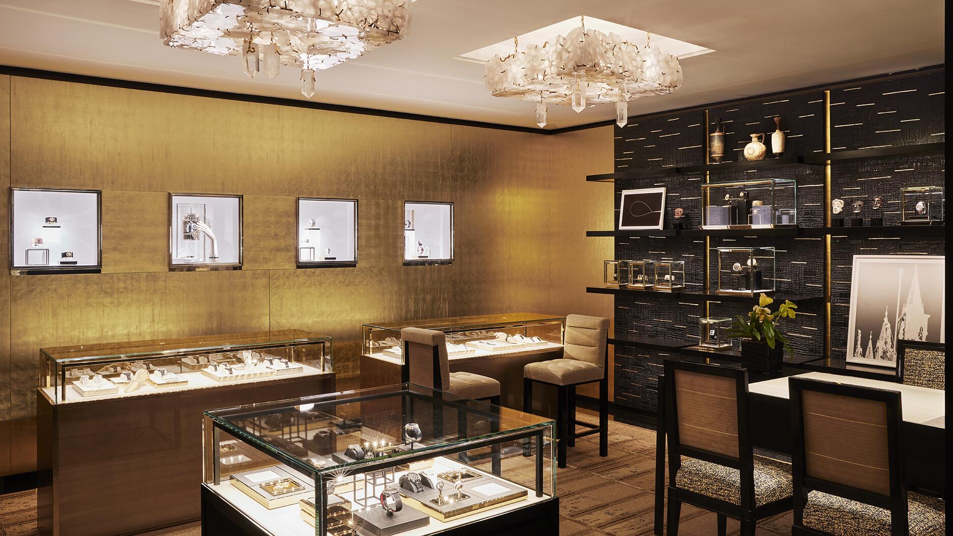 Interior Chanel watch and jewelry store New York