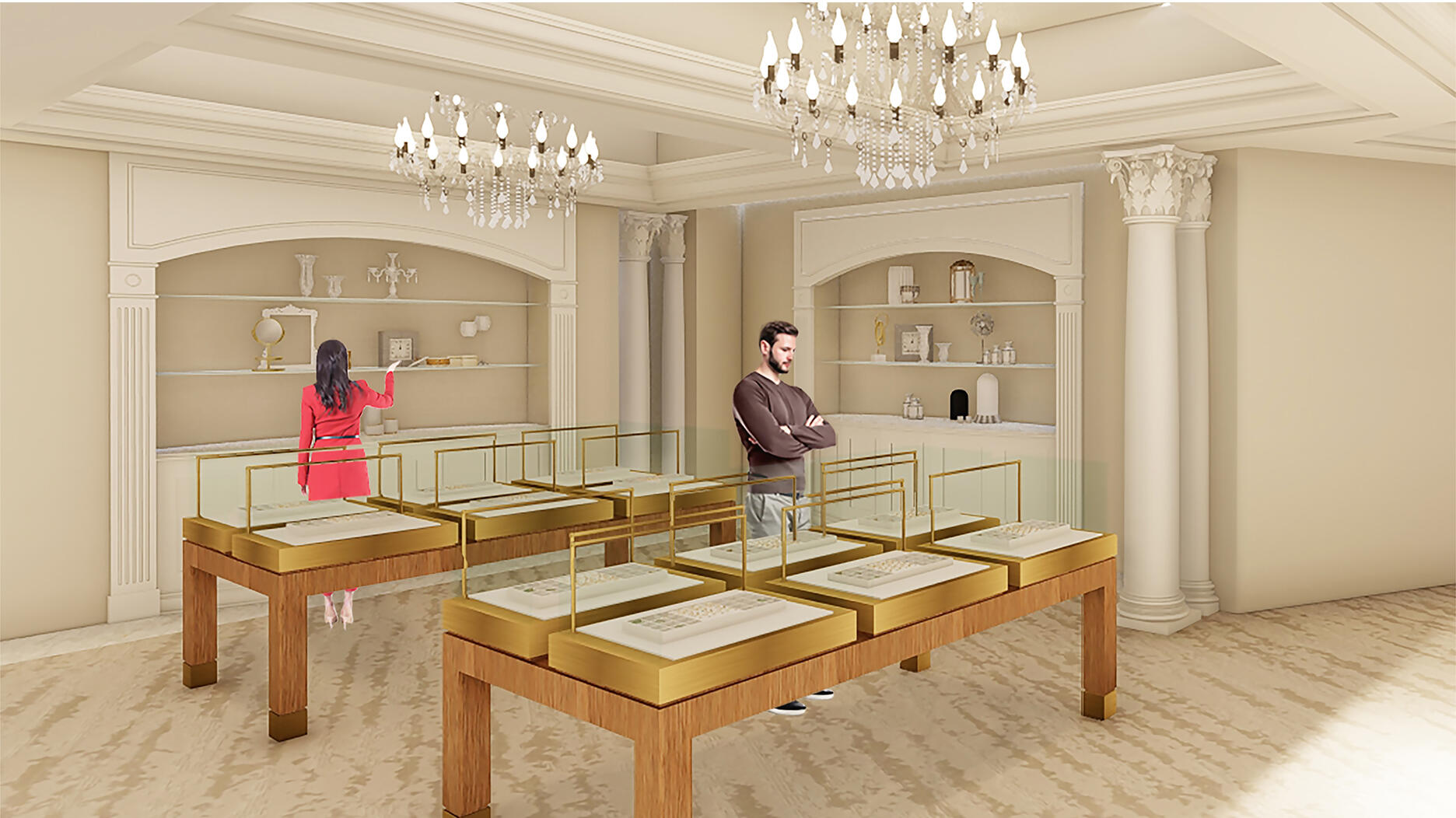 Louis Anthony Jewelers remodeled interior 