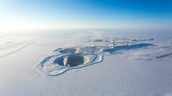 Diavik Diamond Mine in winter   