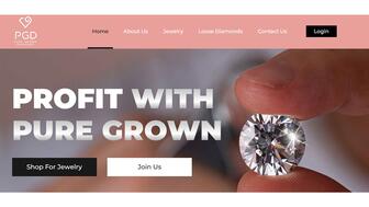 Pure Grown Diamonds website screenshot