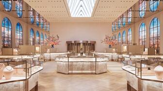 Interior of Tiffany & Co. The Landmark flagship store
