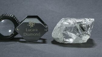 692-carat rough diamond from the Karowe Mine 