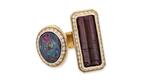 Jacquie Aiche opal and tourmaline ring  