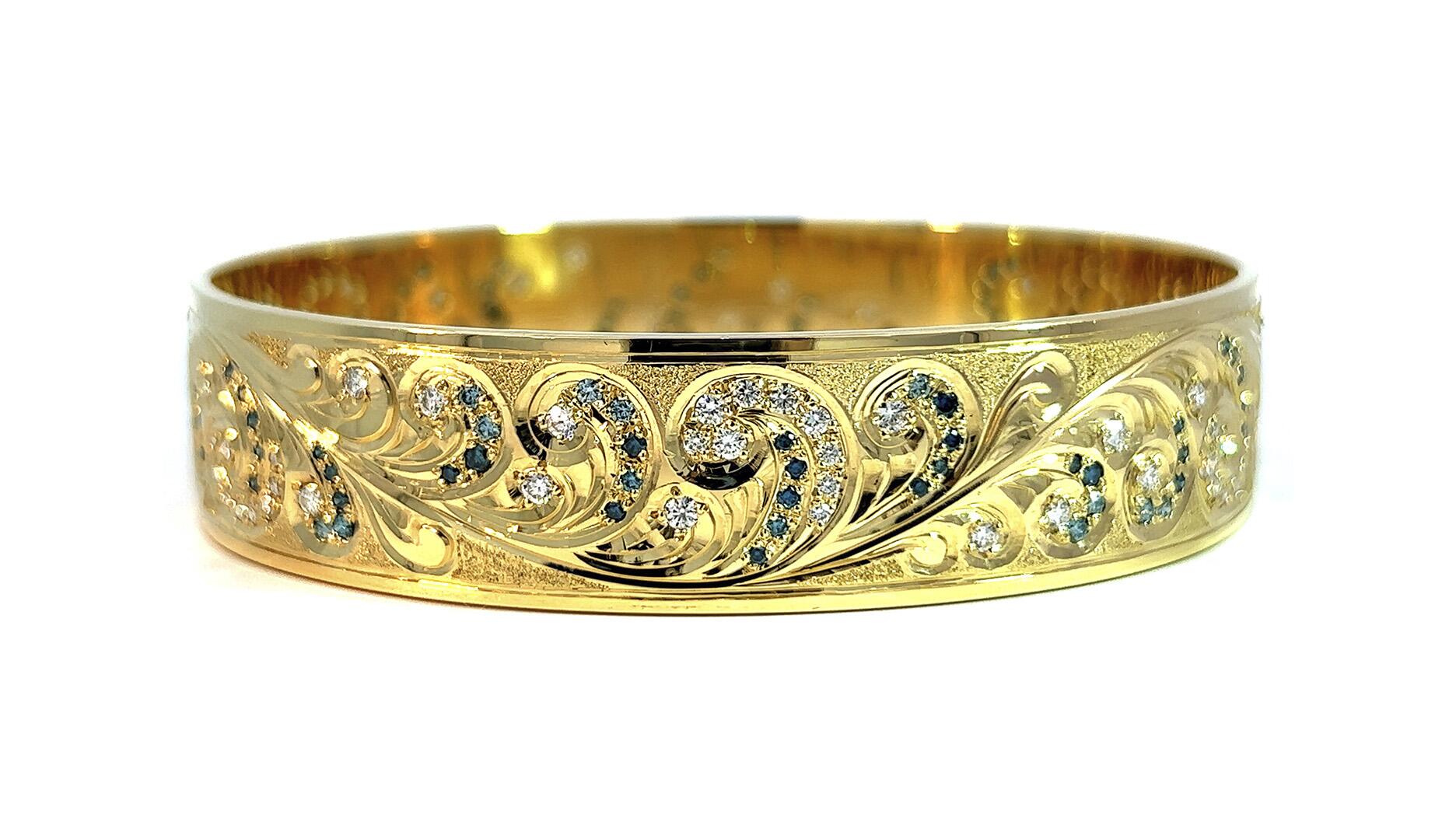 Gold and diamond Kumu Nalu bracelet  