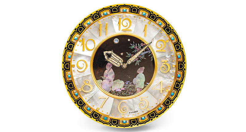 cartier round clock