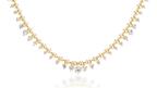 Vice Versa gold and diamond ball chain tennis necklace  
