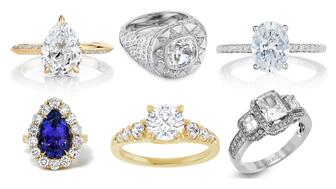 A selection of engagement rings