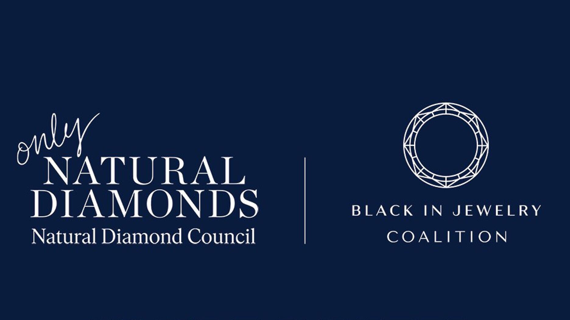 Natural Diamond Council and Black in Jewelry Coalition logos 
