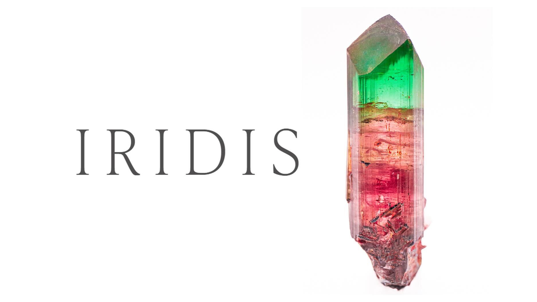 Iridis logo and tourmaline 