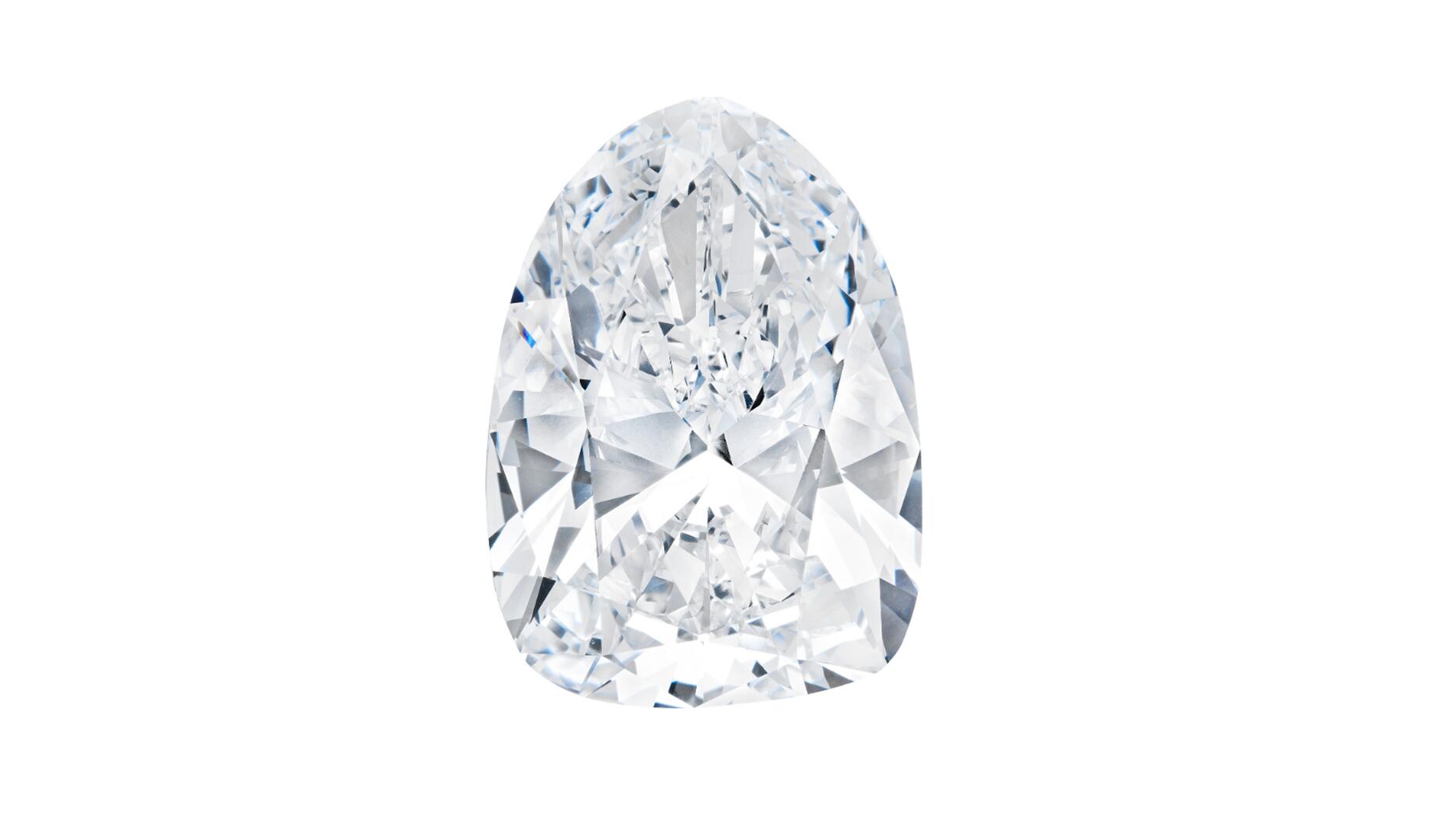 127-carat Type IIa pear brilliant-cut Light of Peace diamond
