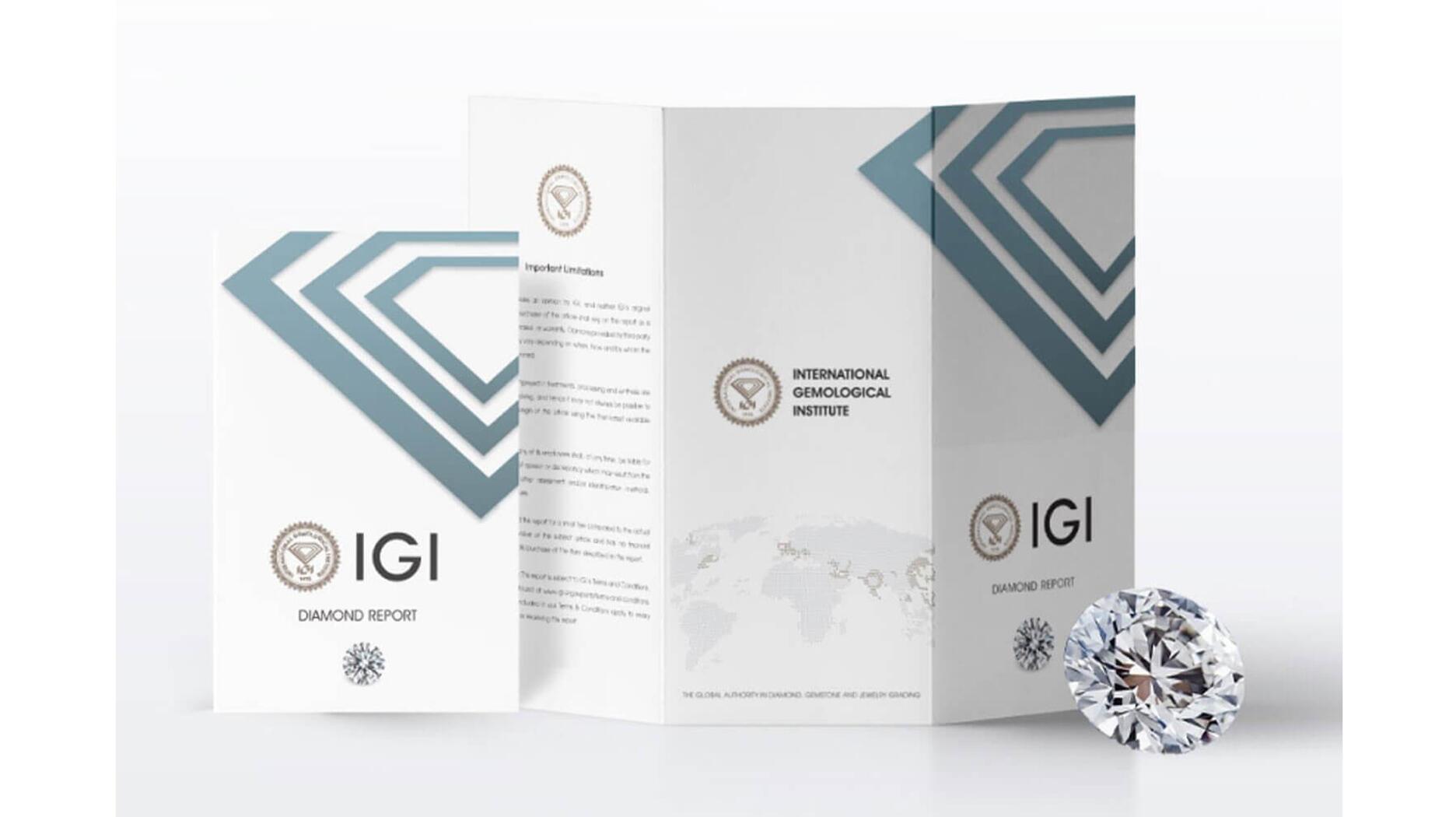 An International Gemological Institute diamond report