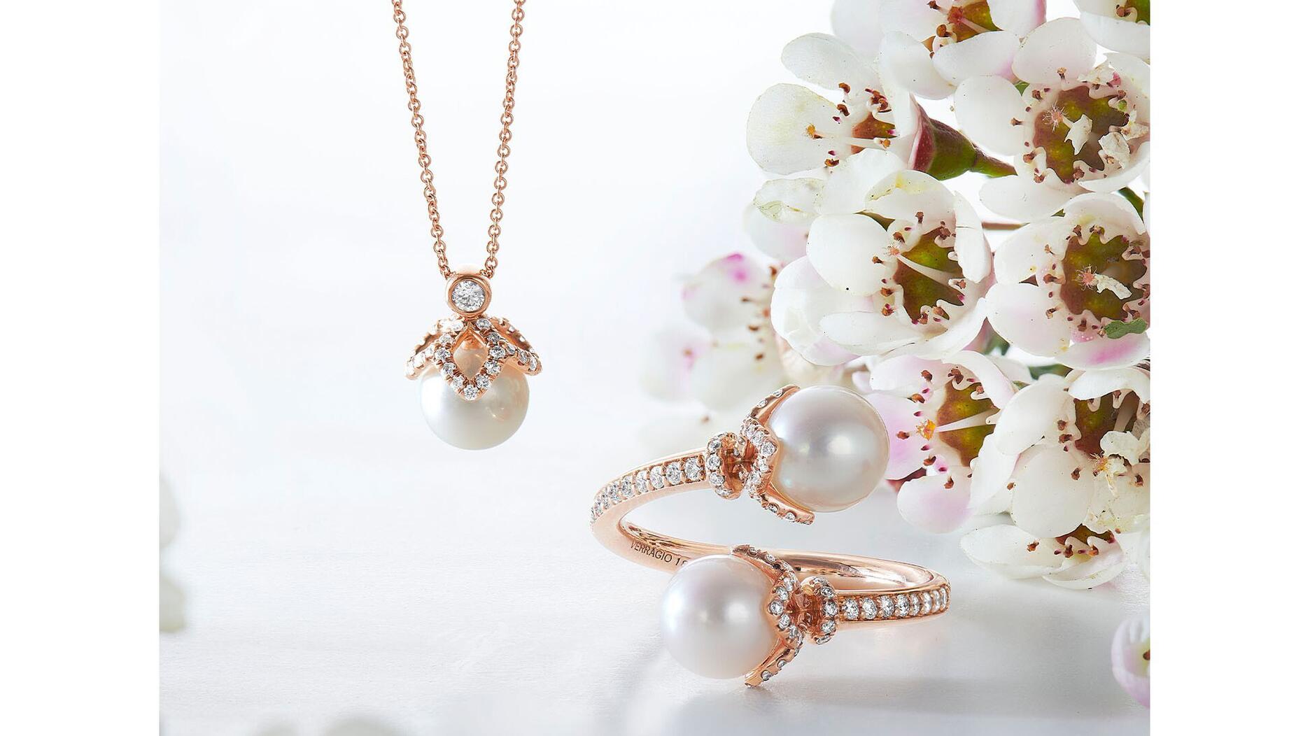A pearl pendant and a pearl ring