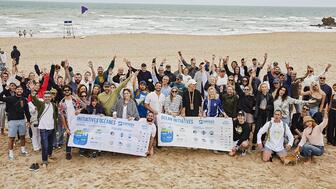 Breitling and Surfrider Foundation beach cleanup in Biarritz, France
