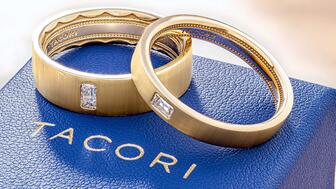Tacori Couples collection bezel-set diamond rings