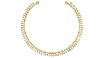Jade Ruzzo gold and diamond Tennessee Torque necklace