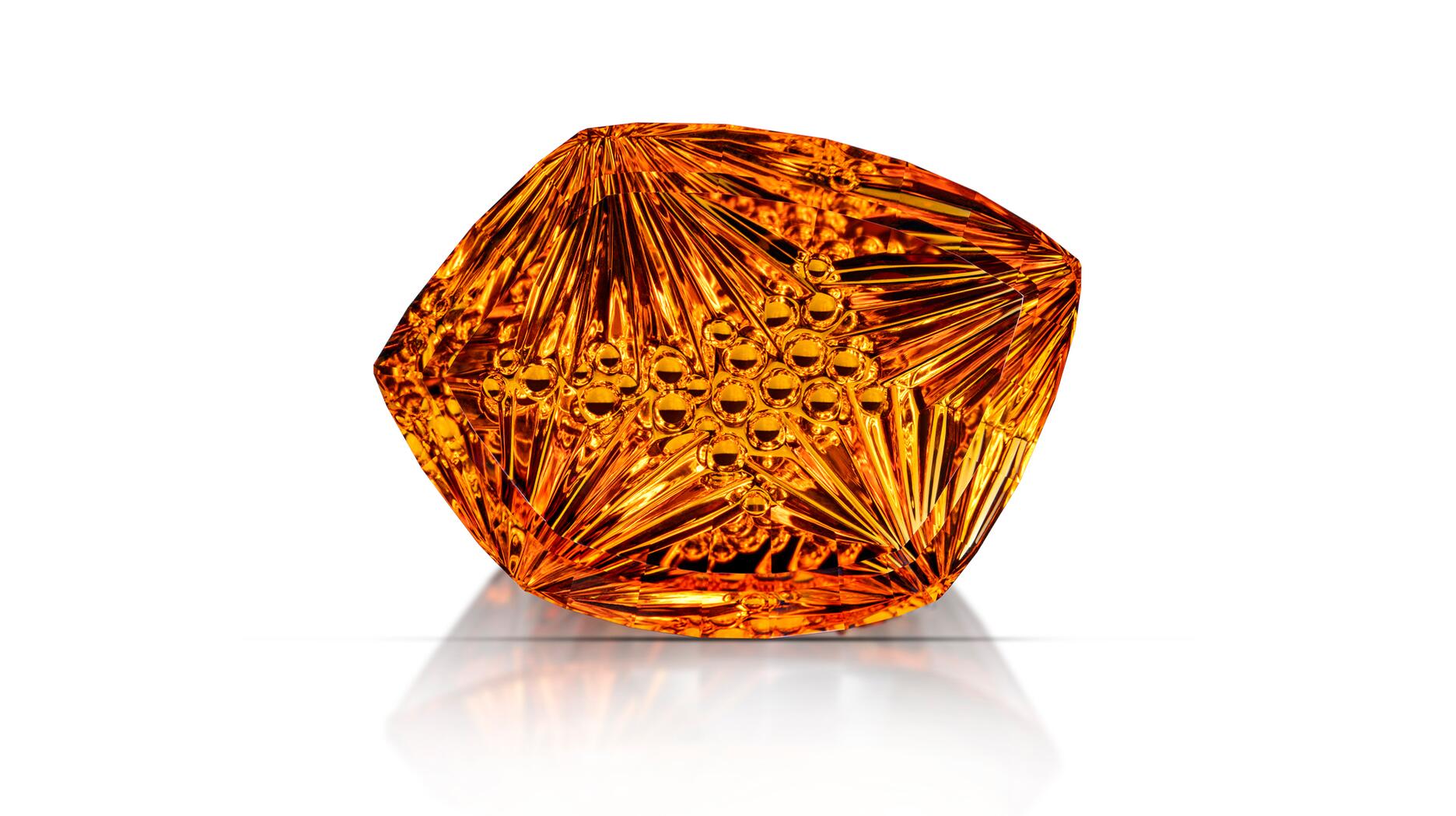 Crescendo, a 147.96-carat golden citrine by John Dyer for Somewhere In The Rainbow