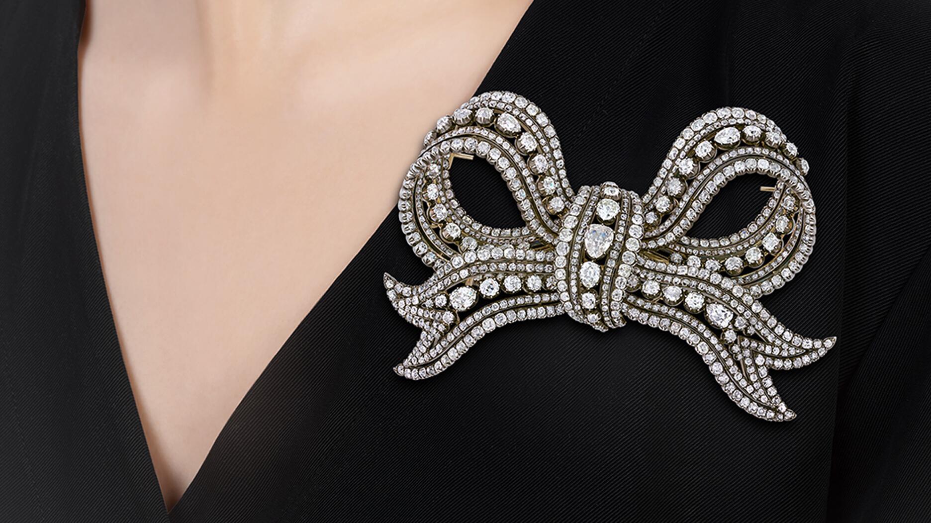 19th century royal bow brooch by Maison Babst 